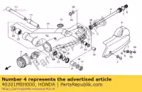 40201MEH000, Honda, eje, apoyo honda nsa dn01 a nsa700a 700 , Nuevo