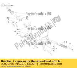 Here you can order the throttle opening transmission from Piaggio Group, with part number 1C001195: