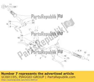 Piaggio Group 1C001195 throttle opening transmission - Bottom side