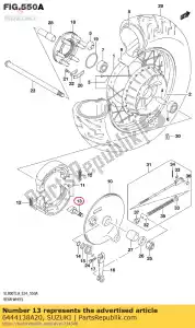 suzuki 6444138A20 came, freio traseiro - Lado inferior