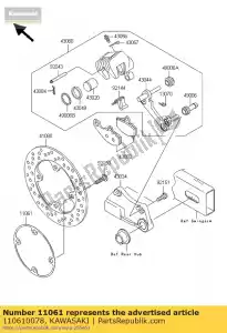 kawasaki 110610078 joint, plaque de disque zr750-j1h - La partie au fond