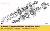 961006003000, Honda, Cuscinetto, sfera radiale, 6003 honda  (e) england cbf clm little cub (x) japan cr trx 50 125 150 420 500 520 1984 1985 1986 1987 1988 1989 1990 1991 1992 1993 1994 1995 1996 1997 1998 1999 2000 2001 2002 2003 2009 2010 2011 2012 2013 2017 2018 2019 2020, Nuovo