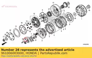 honda 961006003000 rodamiento, bola radial, 6003 - Lado inferior