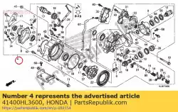 Aqui você pode pedir o conjunto de engrenagens, fr. Final em Honda , com o número da peça 41400HL3600: