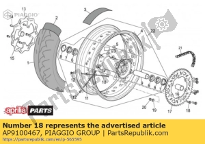 aprilia AP9100467 schraube m8x30 - Unterseite