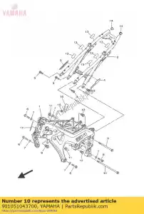 yamaha 901051043700 bout, flens - Onderkant