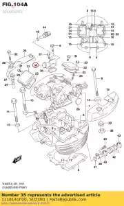 suzuki 1118141F00 unión, cabeza cilíndrica - Lado inferior