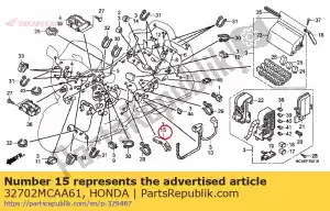 Honda 32702MCAA61 protetor, arnês (b) - Lado inferior