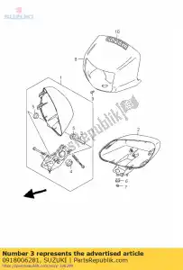 suzuki 0918006281 spacer,6.5x9x45 - Bottom side