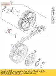 wielas voor d = 26mm 07 van KTM, met onderdeel nummer 75009081000, bestel je hier online: