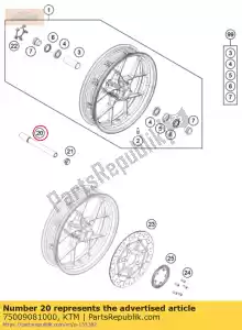 ktm 75009081000 wielas voor d = 26mm 07 - Onderkant