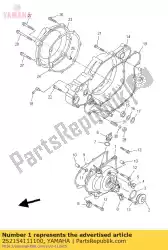 Tutaj możesz zamówić pokrywa skrzyni korbowej 1 od Yamaha , z numerem części 2S2154111100: