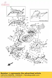 yamaha 1WS2412900P8 deksel, zijde 1 - Onderkant