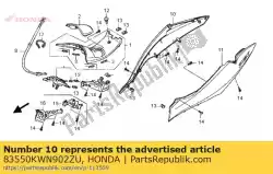 Here you can order the no description available at the moment from Honda, with part number 83550KWN902ZU: