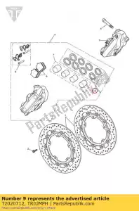 triumph T2020712 seal set, caliper, front - Bottom side