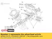 AP0613419, Piaggio Group, Cilindro con pistón aprilia rst rsv futura tuono 1000, Nuevo