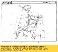 AP8101271, Aprilia, Onderste stofkapring, Nieuw