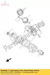 zuiger (std) van Yamaha, met onderdeel nummer 4XV116311000, bestel je hier online: