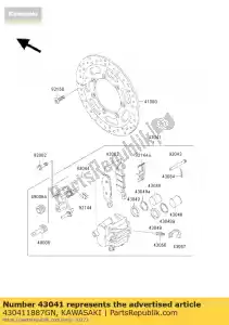 Kawasaki 430411887GN caliper-assy, ??fr, lh, si - Dół