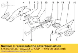 Aquí puede pedir cuadrícula de Piaggio Group , con el número de pieza 5756590028: