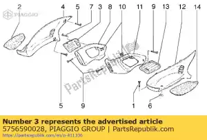 Piaggio Group 5756590028 cuadrícula - Lado inferior