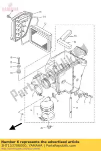 yamaha 3HT15370R000 conjunto de respiradero - Lado inferior