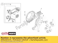 AP0260335, Piaggio Group, Zwart schuifstuk aprilia leonardo scarabeo eng rotax st 125 150 200, Nieuw