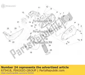 Piaggio Group 675418 aanzuigslang - Onderkant