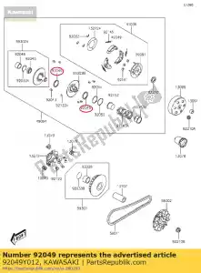 Kawasaki 92049Y012 l'huile de phoque - La partie au fond