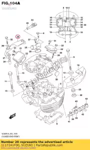 Suzuki 1117241F00 kap, cyl head co - Dół