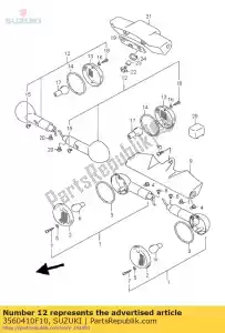 suzuki 3560410F10 lâmpada, rr volta, l - Lado inferior