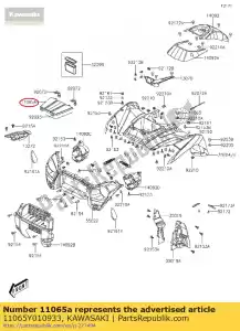 kawasaki 11065Y010933 dop, opbergdoos, s.zwart kvf300 - Onderkant