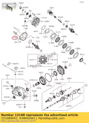 Here you can order the lever,brake kvf750-a1 from Kawasaki, with part number 131680042: