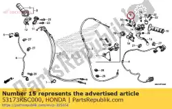 Ici, vous pouvez commander le plaque, interrupteur d'embrayage auprès de Honda , avec le numéro de pièce 53173KSC000: