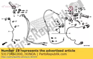 honda 53173KSC000 plaque, interrupteur d'embrayage - La partie au fond