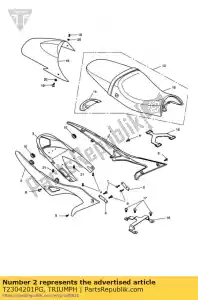 triumph T2304201PG mldg, côté, arrière, rh, pntd, blk - La partie au fond