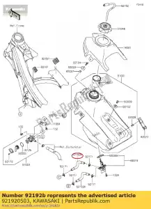 kawasaki 921920503 tubo, riserva klx450a8f - Il fondo