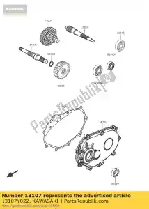 kawasaki 13107Y022 shaft,drive sc125agf - Bottom side