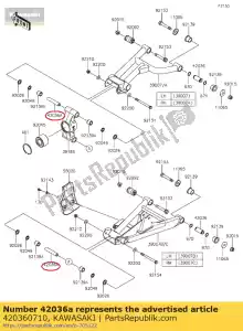 kawasaki 420360710 01 manga, 10x17x88 - Lado inferior