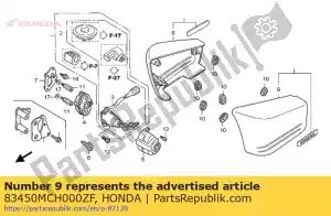 Honda 83450MCH000ZF cubierta, l. lado * r259p * - Lado inferior