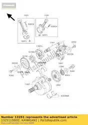 Ici, vous pouvez commander le connexion par tige, i vn1500-a auprès de Kawasaki , avec le numéro de pièce 132511080II: