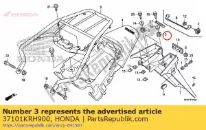 honda 37101KRH900 caoutchouc, compteur de vitesse - La partie au fond