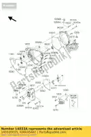 140320035, Kawasaki, coperchio frizione, esterno kawasaki kx  m f kx250f 250 , Nuovo