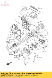 yamaha 90467150A200 agrafe - La partie au fond