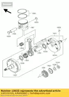 130331010, Kawasaki, bearing-small end kx250-c1 kawasaki kdx kx 250 1985 1986 1987 1988 1989 1990 1991 1992 1993 1994 1995 1996 1997 1998 1999 2000 2001 2002 2003 2004 2005 2006 2007, New