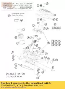 ktm 60030036000 junta de culata 0,5 101mm - Lado inferior