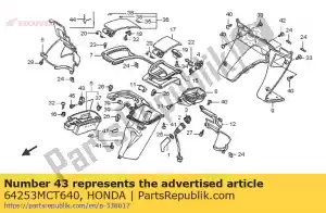 Honda 64253MCT640 guide, percuteur de couvercle de poche - La partie au fond