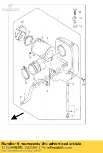 suzuki 1378048E00 luchtfilter - Onderkant