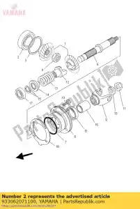 yamaha 933062071100 bearing (22u) - Bottom side