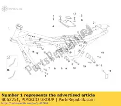 Here you can order the frame. Red from Piaggio Group, with part number B063251: